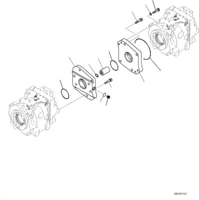 708-1W-02260 708-1W-02270 708-1W-00450 708-1W-00460 For Komatsu Truck HM400-3 Hydraulic  STEERING Pump and hoist pump