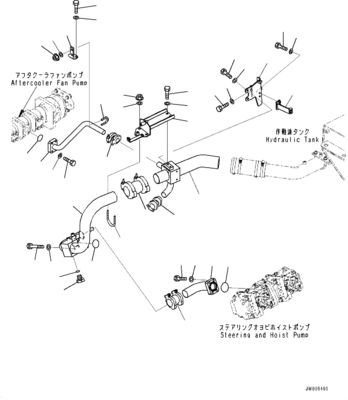 708-1W-02260 708-1W-02270 708-1W-00450 708-1W-00460 For Komatsu Truck HM400-3 Hydraulic  STEERING Pump and hoist pump