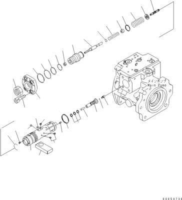 708-1L-00710 708-1L-01710 708-1L-04230 Για φορτιστή Komatsu Wa450-6 Wa470-6 Wa480-6 Υδραυλική κύρια αντλία έμβολο