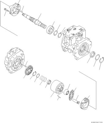 708-1L-00710 708-1L-01710 708-1L-04230 Για φορτιστή Komatsu Wa450-6 Wa470-6 Wa480-6 Υδραυλική κύρια αντλία έμβολο