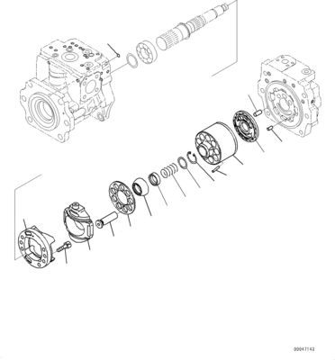 708-1g-00060 708-1g-01060 708-1g-04310 Για την Komatsu Wa470-6 Wa480-6 Υδραυλική αντλία με κύριο έμβολο