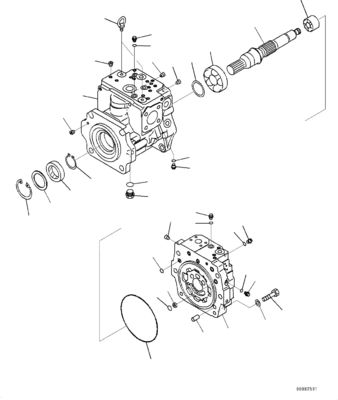 708-1g-00060 708-1g-01060 708-1g-04310 Για την Komatsu Wa470-6 Wa480-6 Υδραυλική αντλία με κύριο έμβολο