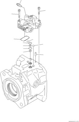 708-1W-00961 708-1W-01850 708-1W-00010 Για την Komatsu WA450-6 WA470-6 WA480-6 Υδραυλική αντλία διεύθυνσης με έμβολο