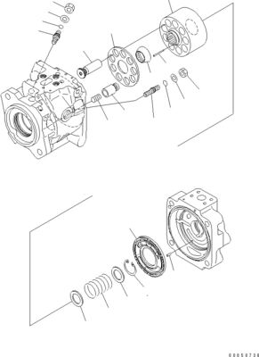 708-1W-00961 708-1W-01850 708-1W-00010 Για την Komatsu WA450-6 WA470-6 WA480-6 Υδραυλική αντλία διεύθυνσης με έμβολο
