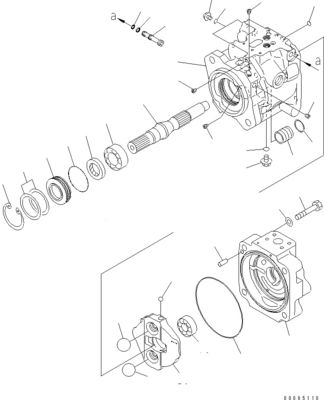 708-1W-00961 708-1W-01850 708-1W-00010 Για την Komatsu WA450-6 WA470-6 WA480-6 Υδραυλική αντλία διεύθυνσης με έμβολο