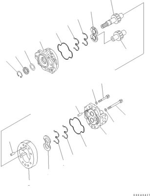 708-1W-00960 708-1W-00850 708-1W-03710 Για την Komatsu WA450-6 WA470-6 WA480-6 Υδραυλική αντλία διεύθυνσης με έμβολο
