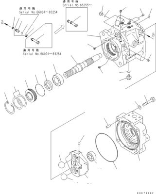 708-1W-00960 708-1W-00850 708-1W-03710 Για την Komatsu WA450-6 WA470-6 WA480-6 Υδραυλική αντλία διεύθυνσης με έμβολο