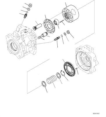 708-1W-00730 708-1W-00731 708-1W-00950 Για την Komatsu WA500-6 Υδραυλική αντλία