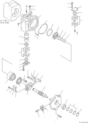 708-45-10204 708-4L-00910 708-45-11204 Για την Komatsu WA700-3 WA800-3 Υδραυλική αντλία