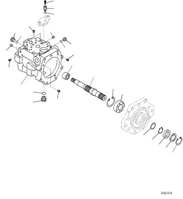 708-1W-00690 708-1W-01690 708-1W-04222 Για την Komatsu D375A-6 μπουλντόζα υδραυλική αντλία ανεμιστήρα αρχική υψηλής ποιότητας