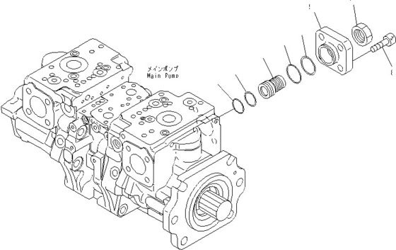 708-2G-00800 708-2G-00801 708-2G-01081 Για φορτιστή Komatsu WA600-6 Υδραυλική αντλία