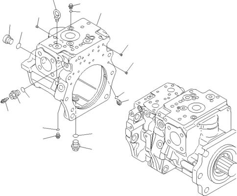 708-2G-00800 708-2G-00801 708-2G-01081 Για φορτιστή Komatsu WA600-6 Υδραυλική αντλία