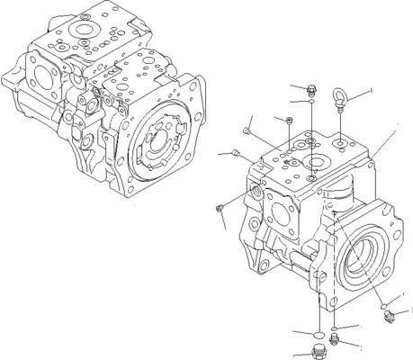 708-2G-00800 708-2G-00801 708-2G-01081 Για φορτιστή Komatsu WA600-6 Υδραυλική αντλία