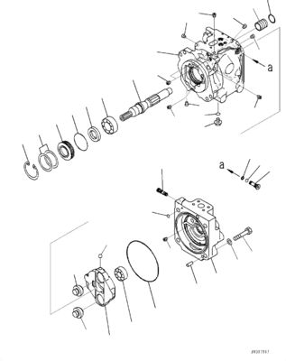 708-1W-02260 708-1W-02270 708-1W-00450 708-1W-00460 For Komatsu Truck HM400-3 Hydraulic  STEERING Pump and hoist pump