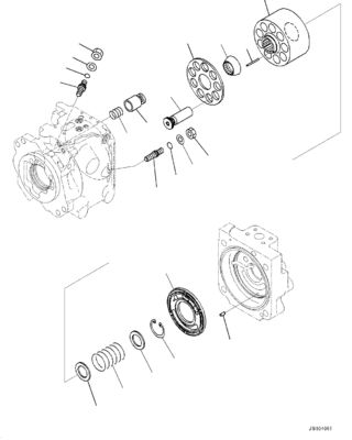 708-1W-02260 708-1W-02270 708-1W-00450 708-1W-00460 For Komatsu Truck HM400-3 Hydraulic  STEERING Pump and hoist pump
