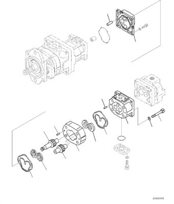 705-56-36051 705-56-36050 705-38-30060 Για την Komatsu WHEEL LOADER WA320-6 Υδραυλική αντλία GP-PISTON Γεροσυμπιεστή αντλία