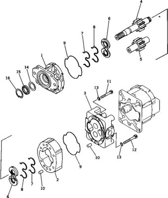 705-52-40100 705-52-40001 705-32-37740 Για την Komatsu Bulldozer D375-5 Υδραυλική κύρια αντλία