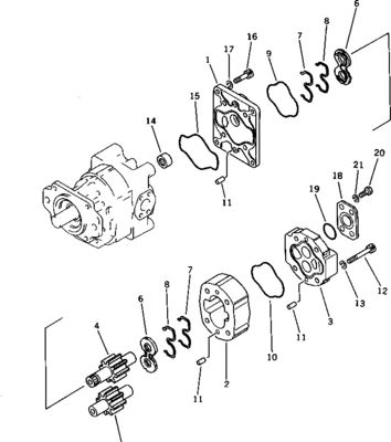 705-52-40100 705-52-40001 705-32-37740 Για την Komatsu Bulldozer D375-5 Υδραυλική κύρια αντλία
