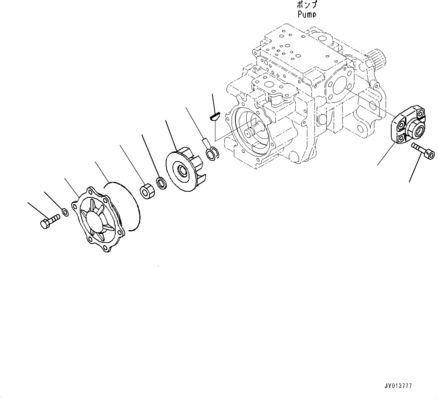 708-1H-00261 708-1H-01261 708-1H-04270 Για την Komatsu Bulldozer D375A-8 Υδραυλική κύρια αντλία
