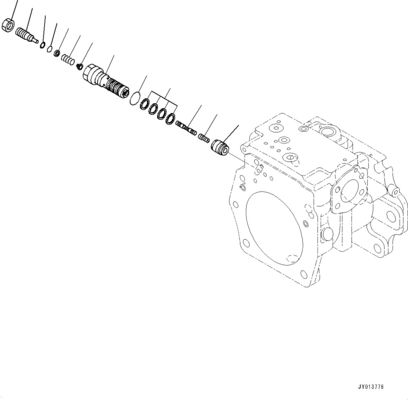 708-1H-00261 708-1H-01261 708-1H-04270 Για την Komatsu Bulldozer D375A-8 Υδραυλική κύρια αντλία
