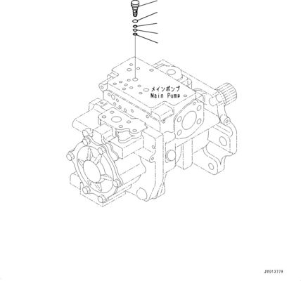 708-1H-00261 708-1H-01261 708-1H-04270 Για την Komatsu Bulldozer D375A-8 Υδραυλική κύρια αντλία