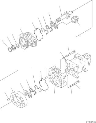 705-32-37430 705-32-27540 705-32-43210 Για την Komatsu D375-3 Μπουλντόζερ Υδραυλική κύρια αντλία