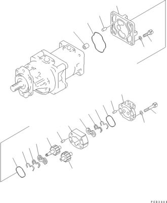 705-32-37430 705-32-27540 705-32-43210 Για την Komatsu D375-3 Μπουλντόζερ Υδραυλική κύρια αντλία
