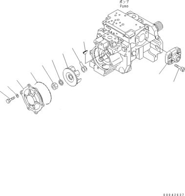 708-1H-00250 708-1H-00251 Για την Komatsu Bulldozer D155AX-6 D155AX-6A Υδραυλική κύρια αντλία