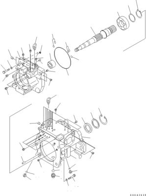 708-1H-00250 708-1H-00251 Για την Komatsu Bulldozer D155AX-6 D155AX-6A Υδραυλική κύρια αντλία