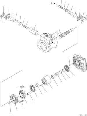 708-1H-00021 708-1H-01021 708-1H-04111 Για την Komatsu Βουλντόζερ D275AX-5 Υδραυλική κύρια αντλία