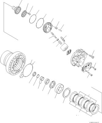 708-7H-00040 708-7H-11110 Για την Komatsu D275AX-5EO Μπουλντόζερ υδραυλικός H.S.S. MOTOR πρωτότυπη Υψηλής ποιότητας