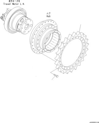 11Y-27-40400 11Y-27-40101 Για την Komatsu Bulldozer D37EX-23 D39EX-23 Ταξιδιωτική συναρμολόγηση Τελική οδήγηση Αρχική μεταπώληση
