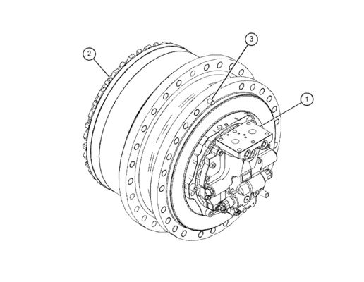 455-2770 155-9198 455-2772 455-2771 Για την κατηγορία CAT 390D 390F 385C Εκσκαφέας Συγκρότημα ταξιδιού Τελική κίνηση Αρχικός κινητήρας ταξιδιού