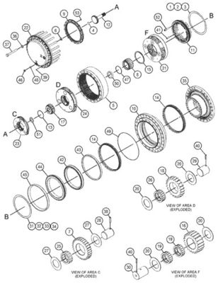 455-2770 155-9198 455-2772 455-2771 Για την κατηγορία CAT 390D 390F 385C Εκσκαφέας Συγκρότημα ταξιδιού Τελική κίνηση Αρχικός κινητήρας ταξιδιού