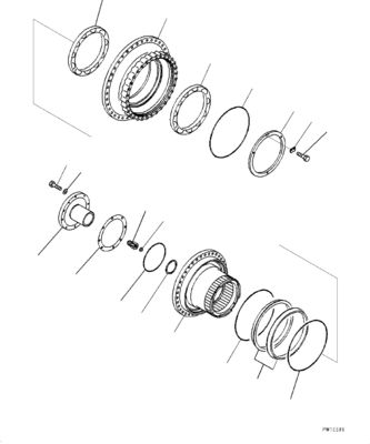 21N-27-00140 Για την Komatsu PC1250-8 Εκσκαφέας Ταξιδιωτική συναρμολόγηση Τελική κίνηση Αρχική Ταξιδιωτική Μηχανή Αξιολόγηση υψηλής ποιότητας