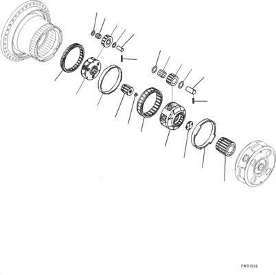 21N-27-00140 Για την Komatsu PC1250-8 Εκσκαφέας Ταξιδιωτική συναρμολόγηση Τελική κίνηση Αρχική Ταξιδιωτική Μηχανή Αξιολόγηση υψηλής ποιότητας