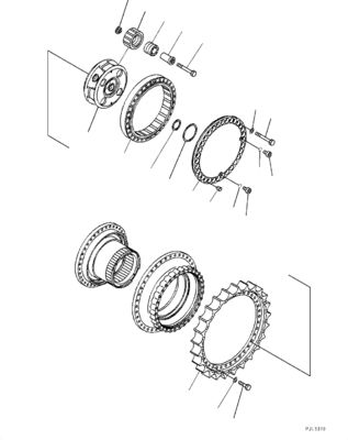 21N-27-00140 Για την Komatsu PC1250-8 Εκσκαφέας Ταξιδιωτική συναρμολόγηση Τελική κίνηση Αρχική Ταξιδιωτική Μηχανή Αξιολόγηση υψηλής ποιότητας