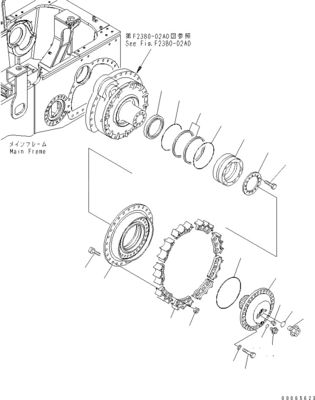 17Α-27-00141 17Α-27-00142 Για την Komatsu Μπολντόζερ D155Α-6 Ταξιδιωτική συναρμολόγηση Τελική κίνηση Ταξιδιωτικός κινητήρας Αρθρωτή αγορά