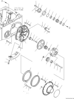 17Α-27-00141 17Α-27-00142 Για την Komatsu Μπολντόζερ D155Α-6 Ταξιδιωτική συναρμολόγηση Τελική κίνηση Ταξιδιωτικός κινητήρας Αρθρωτή αγορά