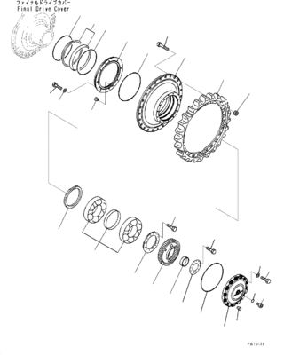 17M-27-00410 17M-27-00252 17M-27-00251 Για μπουλντόζα Komatsu D275A-5R Ταξιδιωτική συναρμολόγηση Τελική κίνηση Ταξιδιωτικός κινητήρας πρωτότυπο