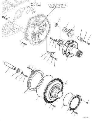 17M-27-00410 17M-27-00252 17M-27-00251 Για μπουλντόζα Komatsu D275A-5R Ταξιδιωτική συναρμολόγηση Τελική κίνηση Ταξιδιωτικός κινητήρας πρωτότυπο