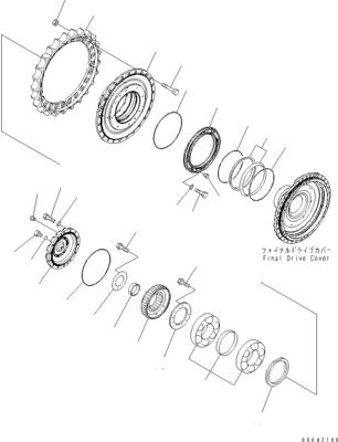17M-27-00350 17M-27-00530 17M-27-00540 Για μπουλντόζερ Komatsu D275A-5D Ταξιδιωτική συναρμολόγηση Τελική κίνηση Ταξιδιωτικός κινητήρας πρωτότυπο