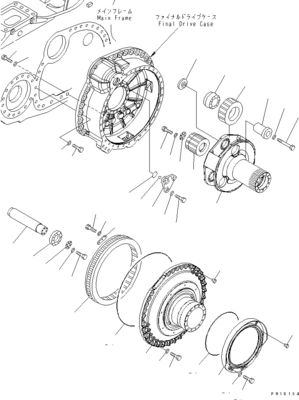 17M-27-00350 17M-27-00530 17M-27-00540 Για μπουλντόζερ Komatsu D275A-5D Ταξιδιωτική συναρμολόγηση Τελική κίνηση Ταξιδιωτικός κινητήρας πρωτότυπο