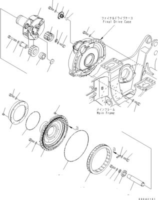 17M-27-00270 17M-27-00271 Για την Komatsu Μπολντόζερ D275A-5D Ταξιδιωτική συναρμολόγηση Τελική κίνηση Ταξιδιωτικός κινητήρας Αρχική μεταπώληση