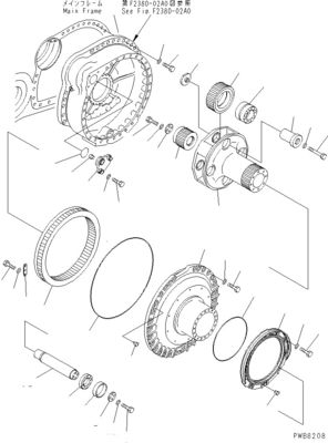 195-27-00411 195-27-00410 195-27-00435 Για την Komatsu Bulldozer D375A-3 Ταξιδιωτική συναρμολόγηση Τελική κίνηση Ταξιδιωτικός κινητήρας