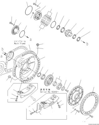 195-27-00940 195-27-00950 195-27-00920 Για την Komatsu Bulldozer D375A-6 Ταξιδιωτική συναρμολόγηση Τελική κίνηση Ταξιδιωτικός κινητήρας πρωτότυπο