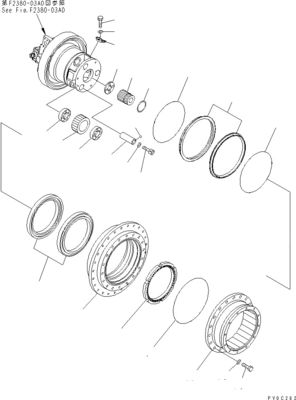 11Y-27-40101 11Y-27-40102 Τελική κίνηση εξορυκτήρα για την μπουλντόζα Komatsu D37EX-23 D37PX-23