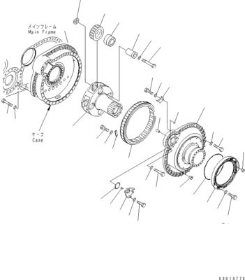 198-27-00442 198-27-00441 198-27-00440 Για τον μπουλντόζερ Komatsu D475A-5 Ταξιδιωτική συναρμολόγηση Τελική κίνηση Ταξιδιωτικός κινητήρας πρωτότυπο