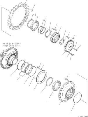 198-27-00442 198-27-00441 198-27-00440 Για τον μπουλντόζερ Komatsu D475A-5 Ταξιδιωτική συναρμολόγηση Τελική κίνηση Ταξιδιωτικός κινητήρας πρωτότυπο