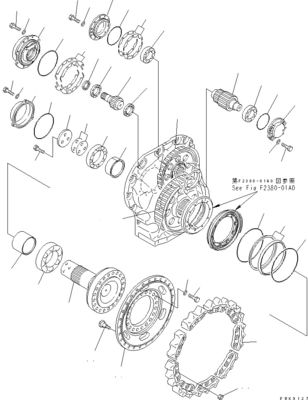 134-27-00211 134-27-00221 134-27-00210 Για την Komatsu Bulldozer D61EX-15 D61PX-15 Εκσκαφέας Τελική κίνηση
